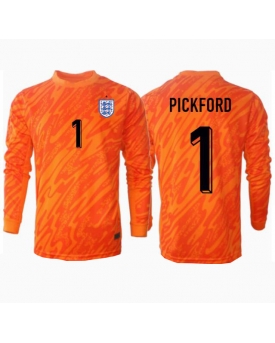 Inghilterra Jordan Pickford #1 Portiere Maglia Gara Casa Repliche Europei 2024 Maniche Lunghe